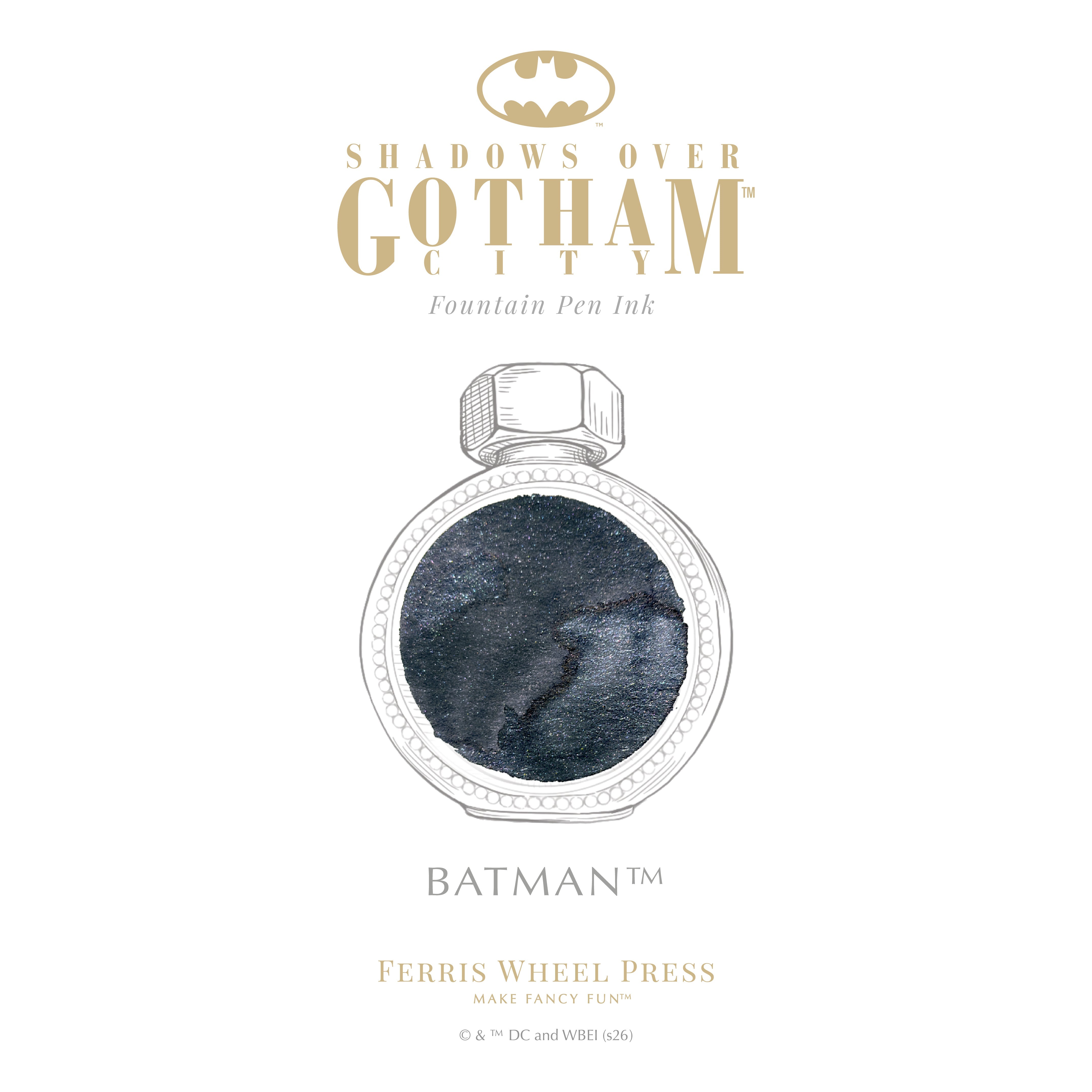 Shadows over Gotham City | Marquise Pen & Ink Set | Batman