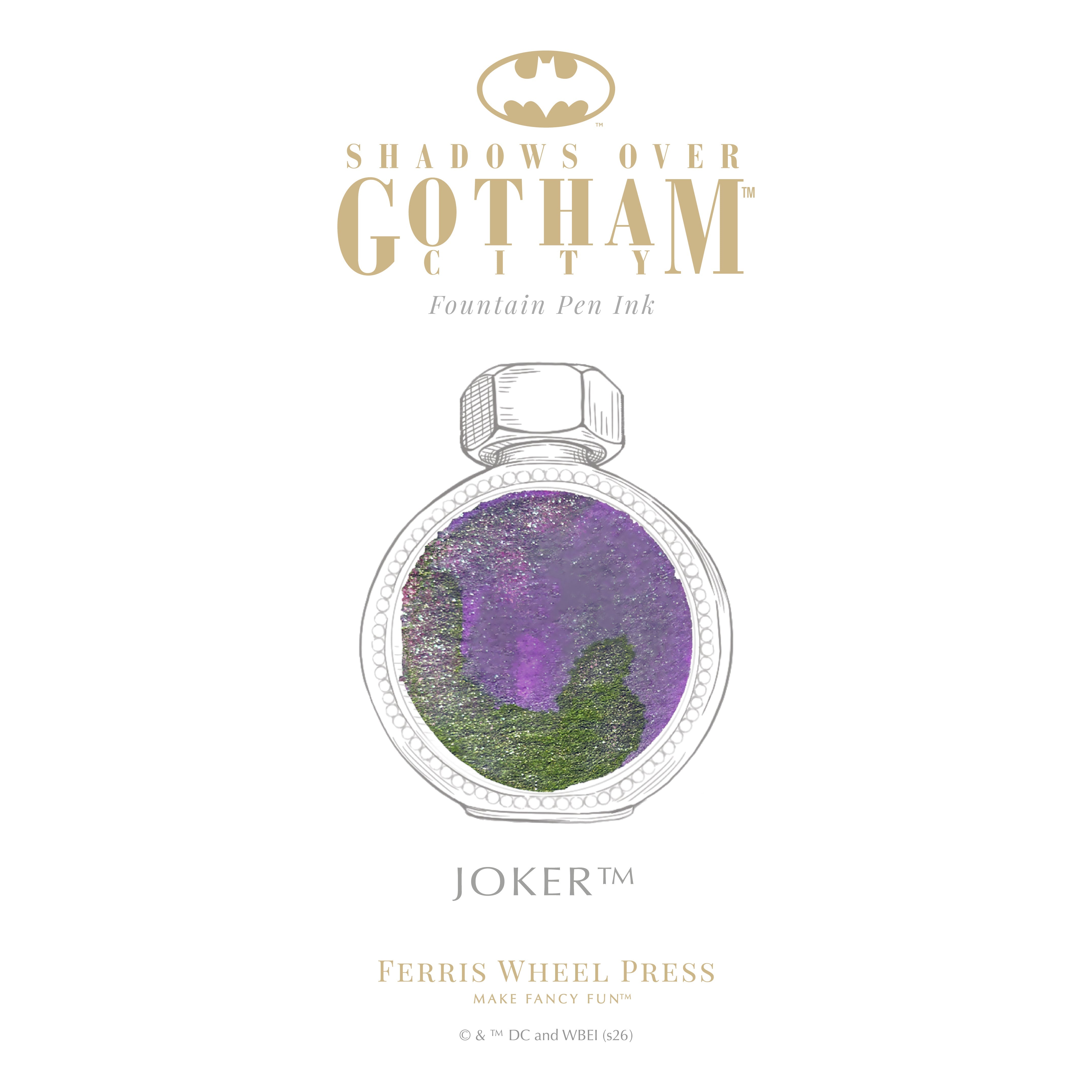 Shadows over Gotham City | Marquise Pen & Ink Set | Joker