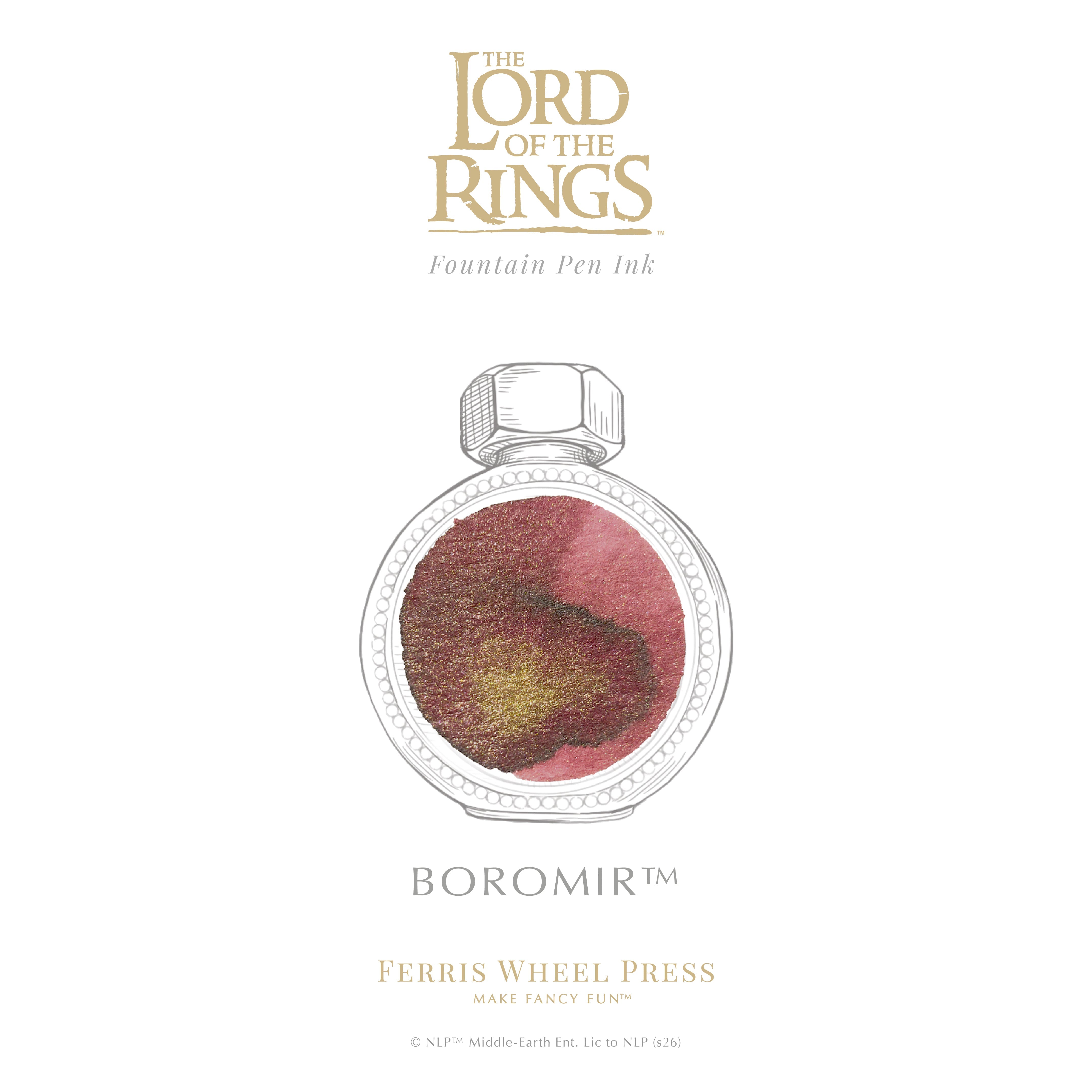 The Lord of the Rings 25th Anniversary Full Ink Set + Mirror of Galadriel Polished Edition Inkwell