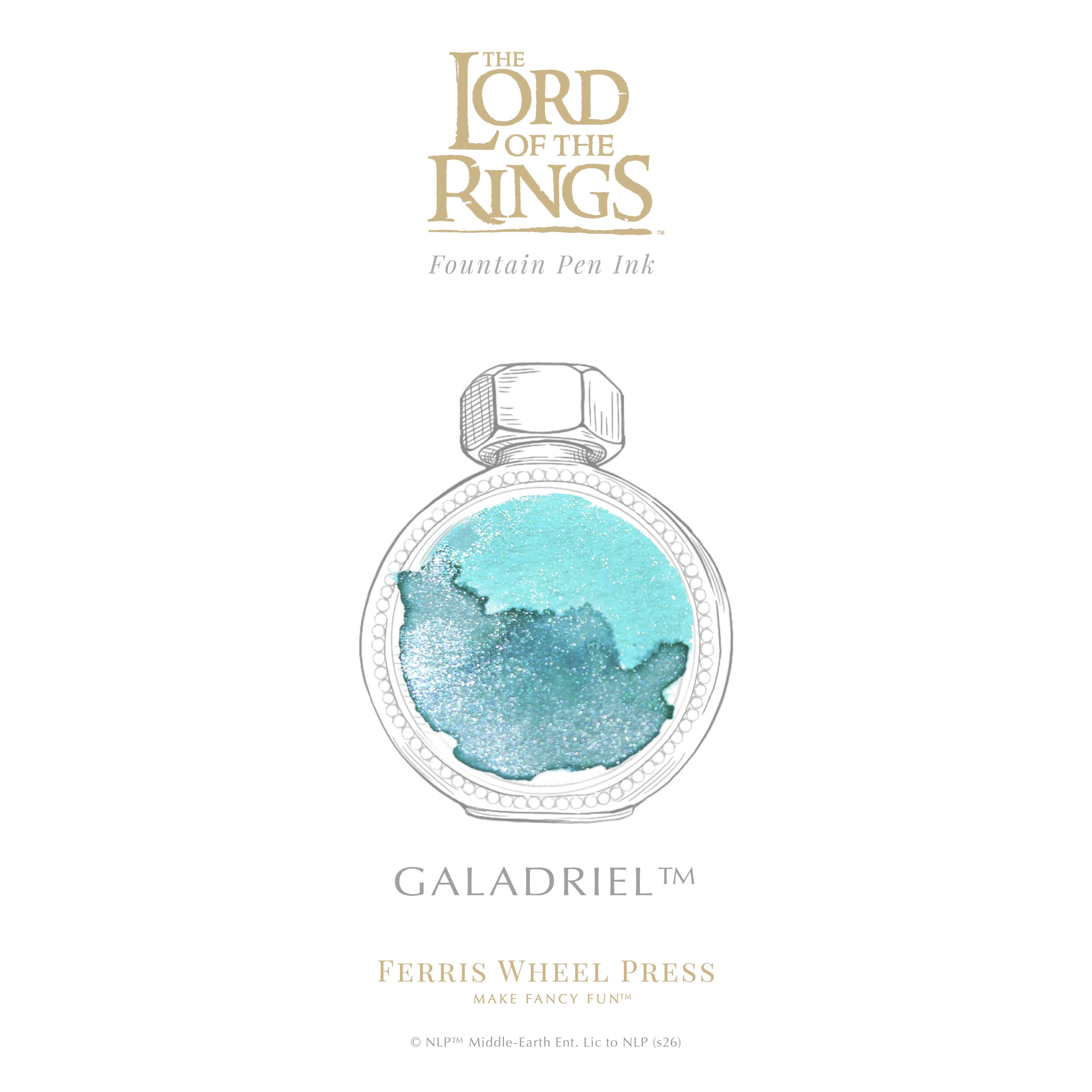 The Lord of the Rings 25th Anniversary Full Ink Set + Mirror of Galadriel Polished Edition Inkwell