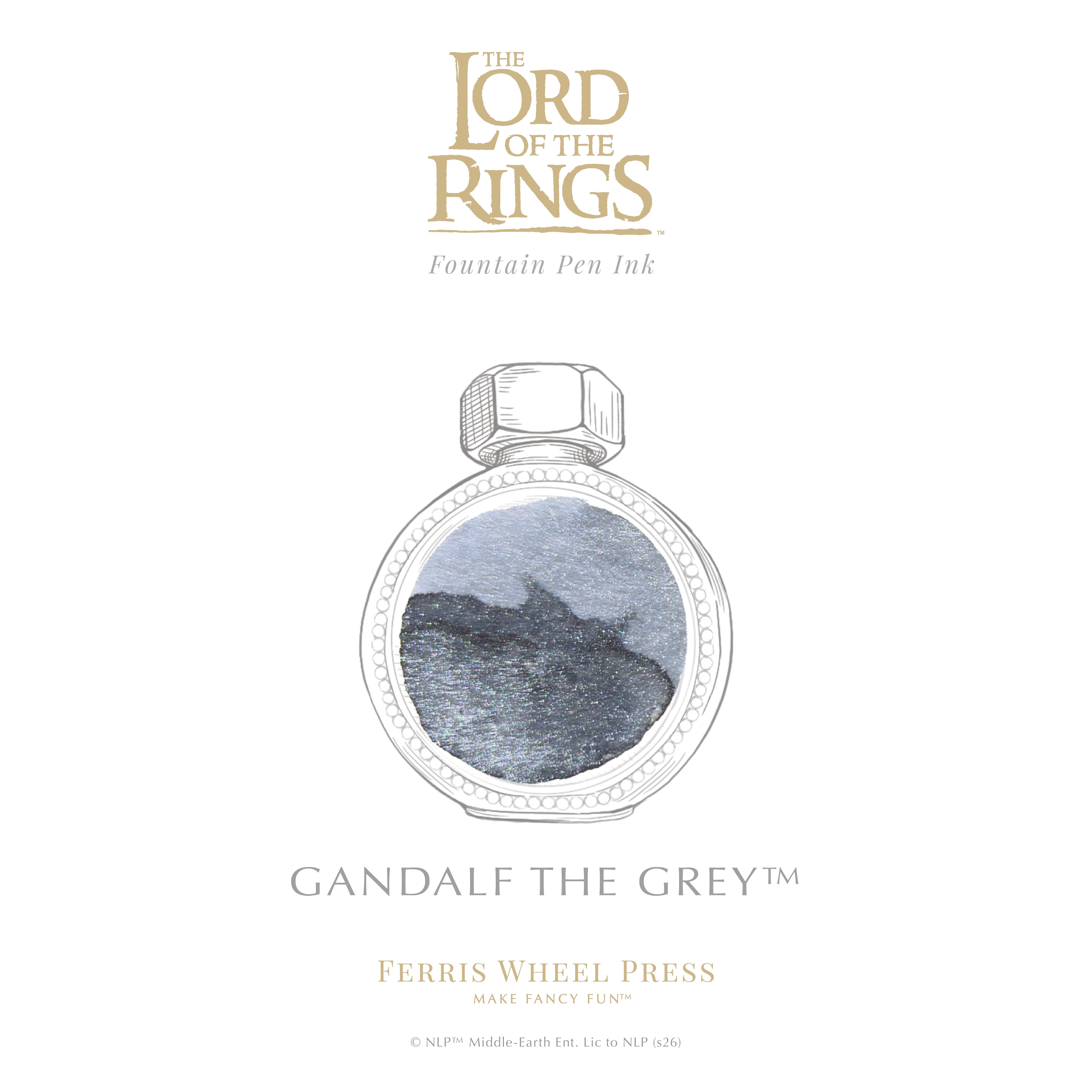 The Lord of the Rings 25th Anniversary Full Ink Set + Mirror of Galadriel Polished Edition Inkwell