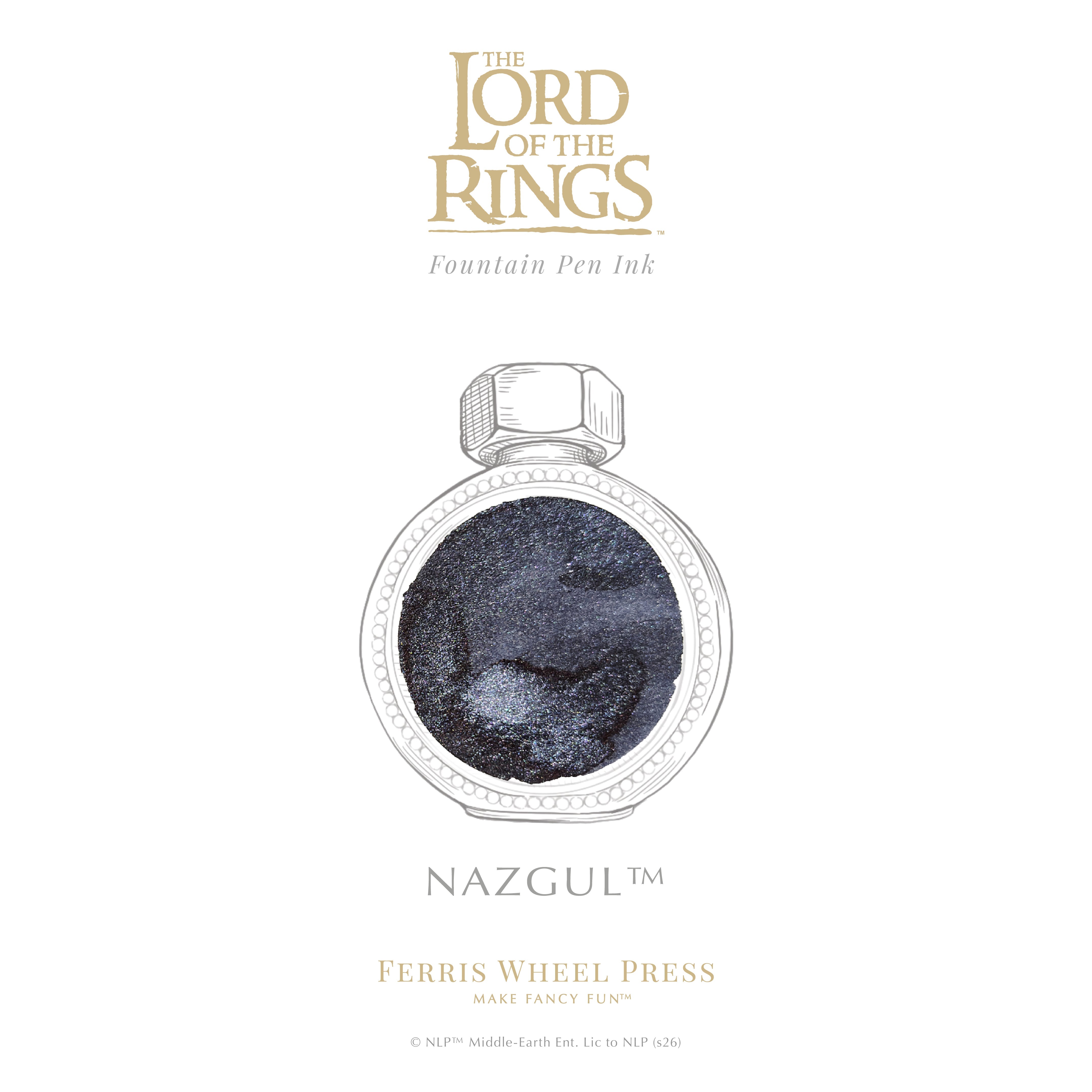 The Lord of the Rings 25th Anniversary Full Ink Set + Mirror of Galadriel Polished Edition Inkwell