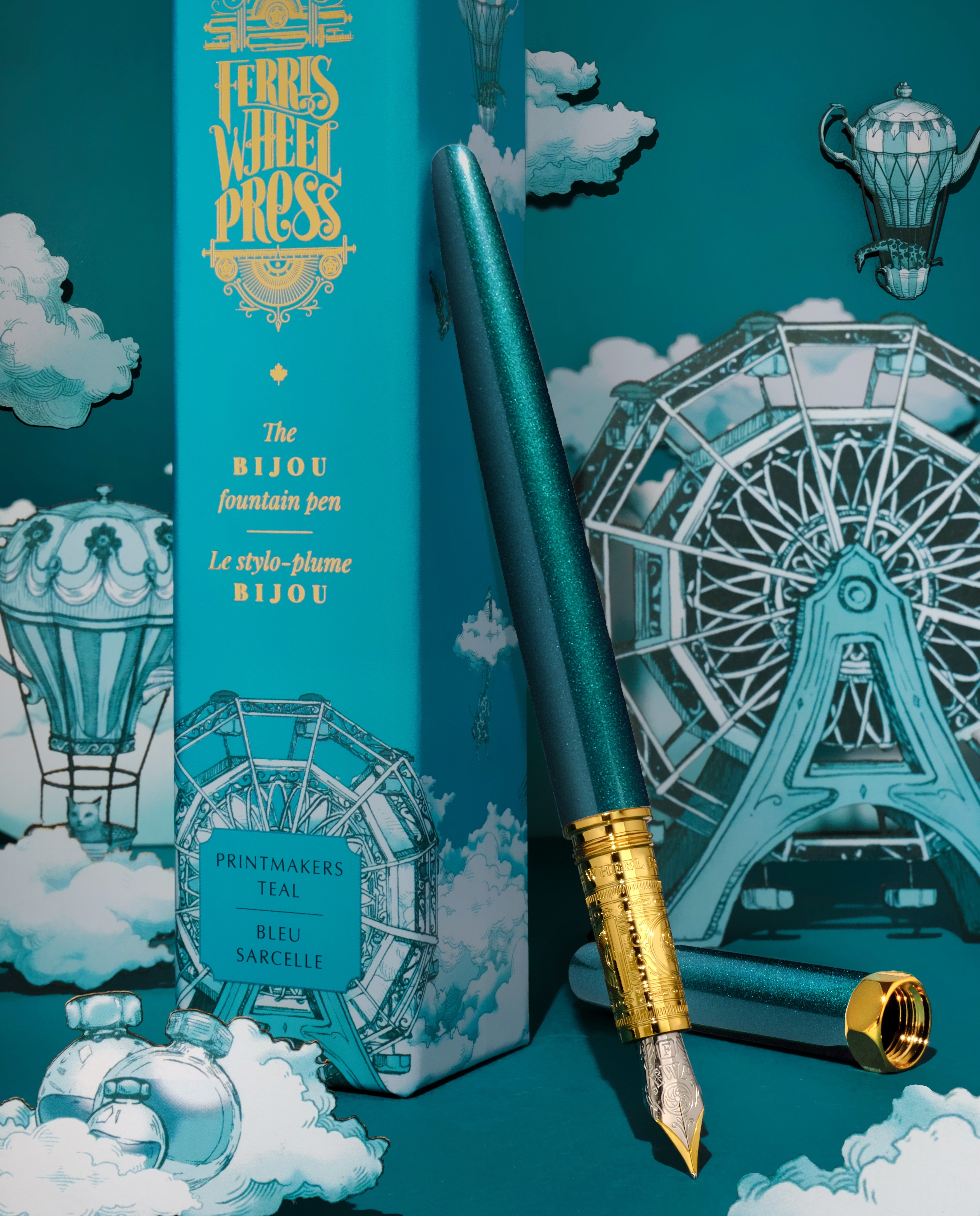 The Bijou Fountain Pen - Printmaker's Teal