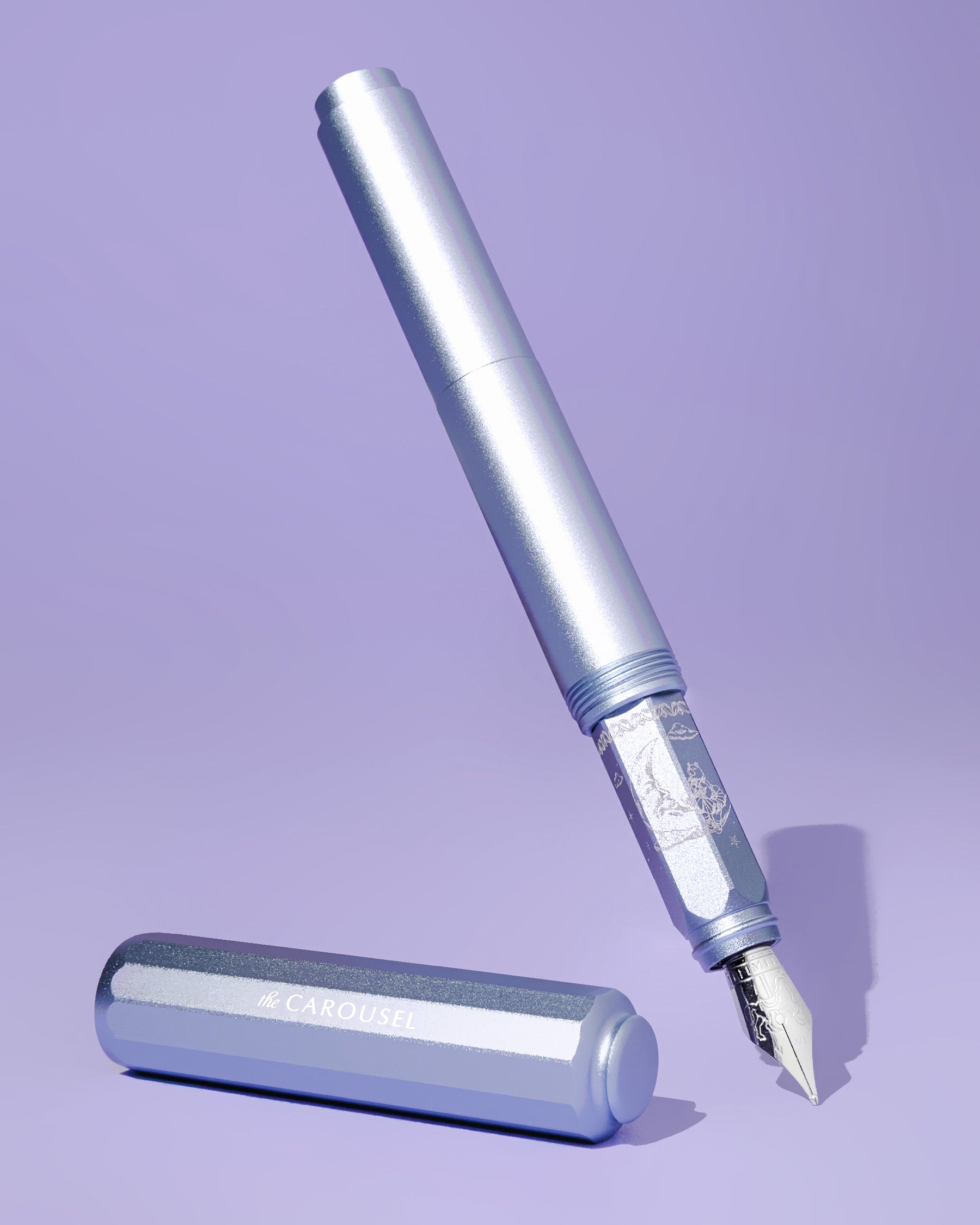 Aluminum Carousel Fountain Pen - Harlequin Dream