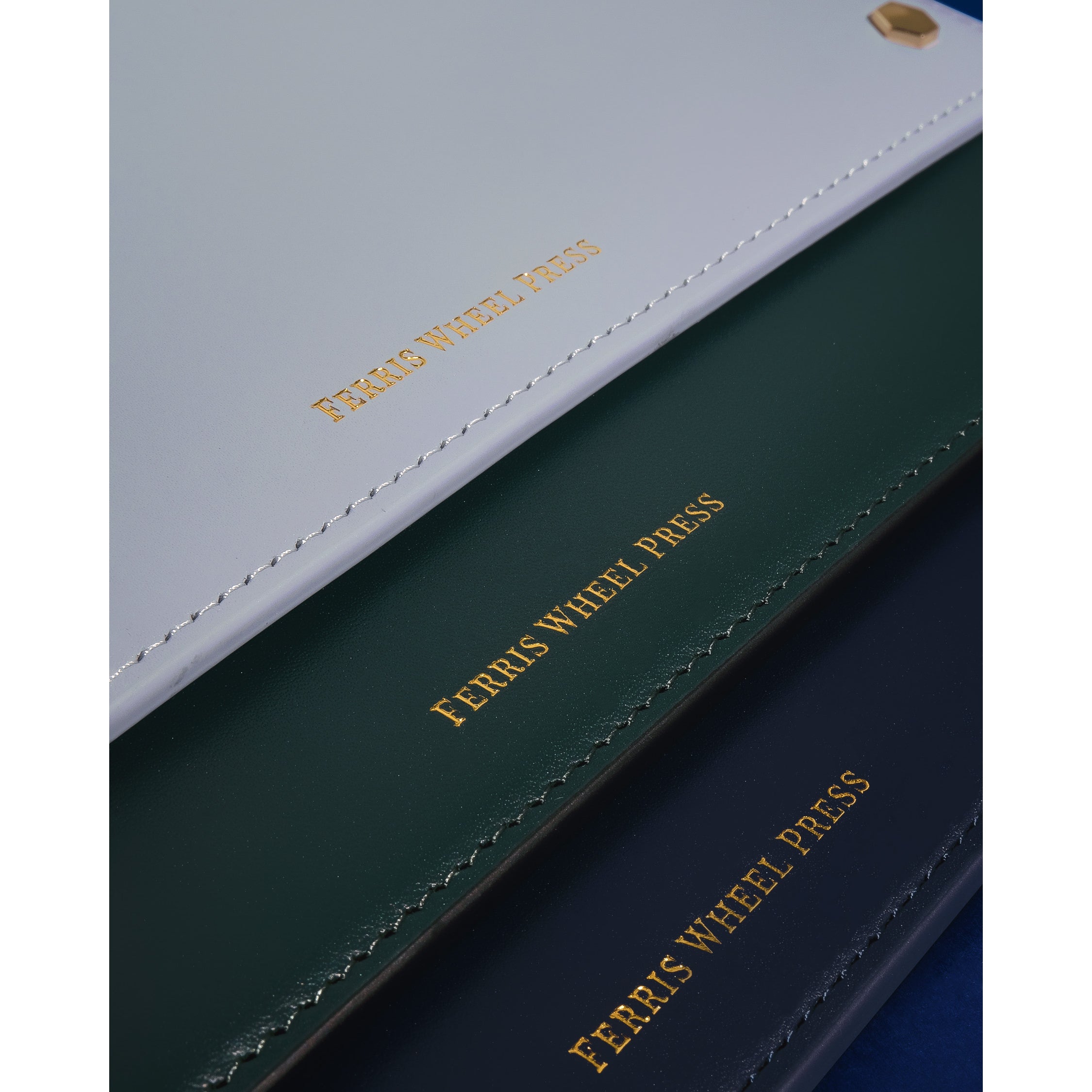 Leather Stationery Collection - The Pendant Folio A5 / Navy
