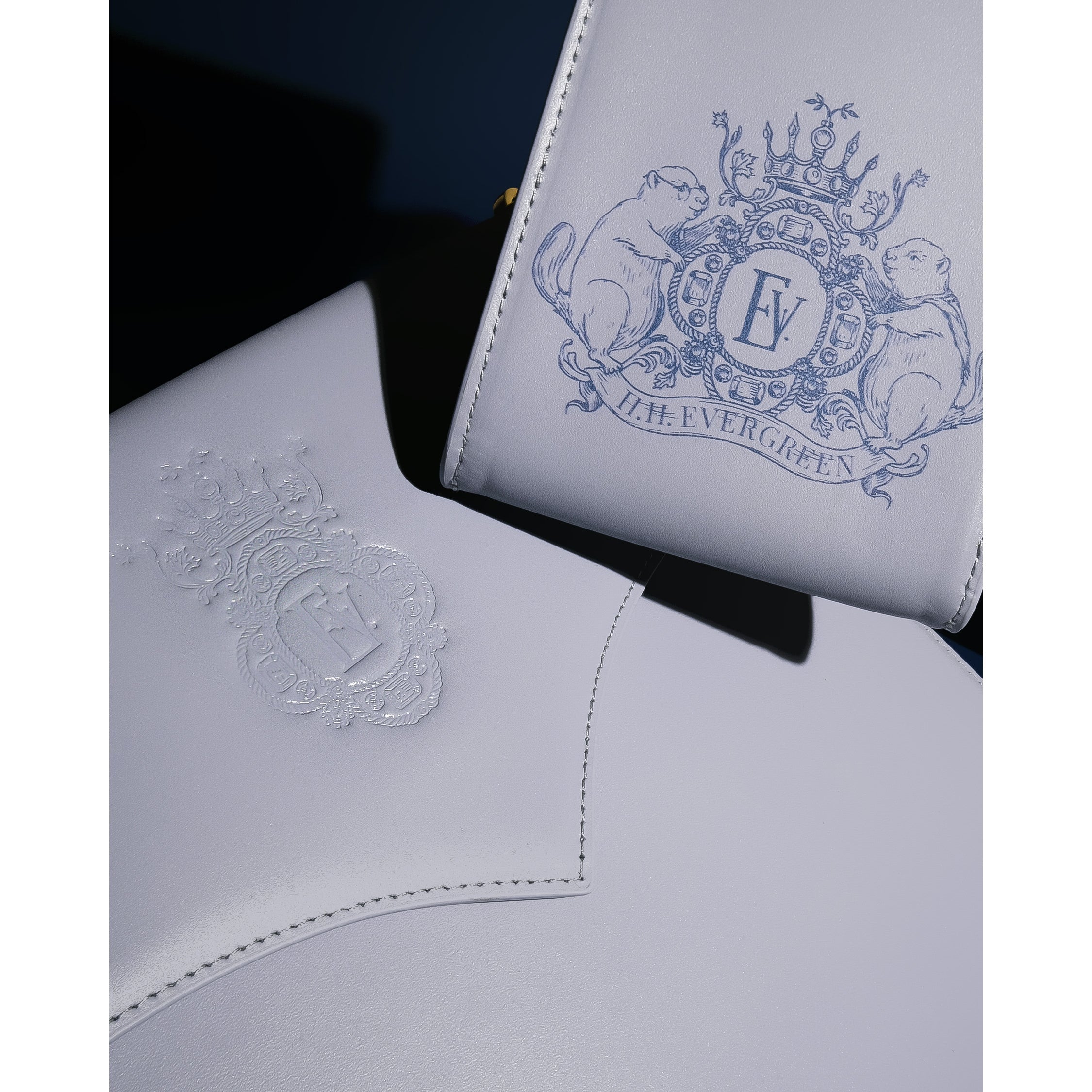 Leather Stationery Collection - The Pendant Purse / Light Blue
